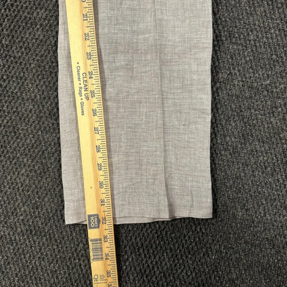 Club Room Luxury Linen Pants NWT Men 36x32 Light Grey Flat Front Resort Vacation
